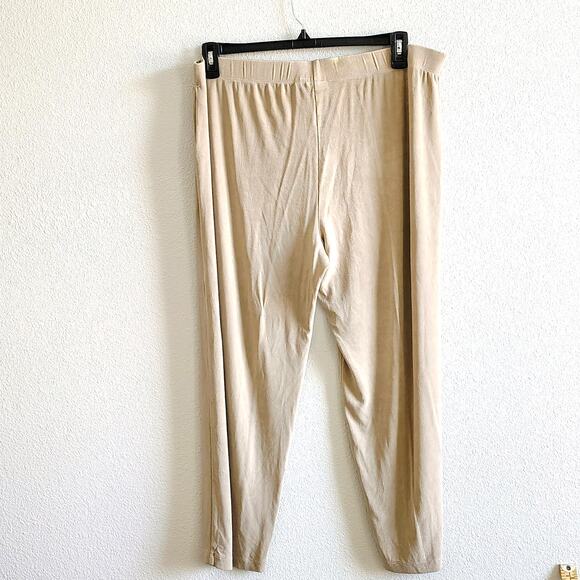 Chico's Travelers Size 3/3Short US XL/16 Tan Beige Cardigan Pants Set Pockets - Picture 5 of 10